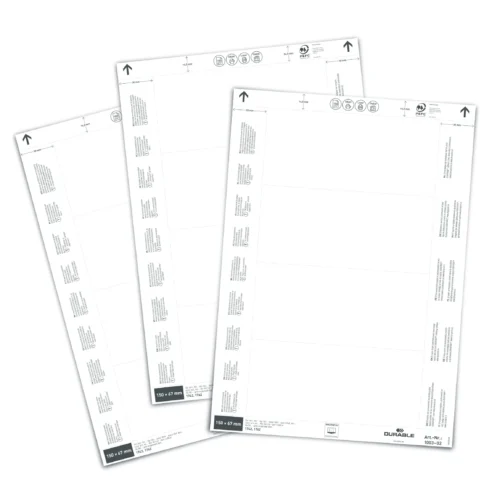 Insert sheets 150x67mm