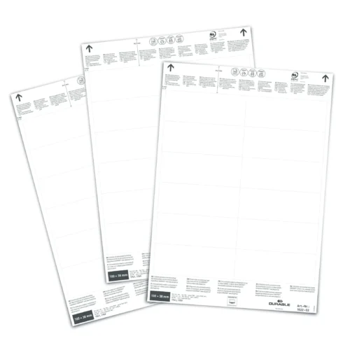 Insert sheets 100x38mm