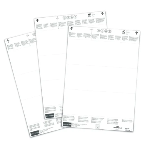Insert sheets 210x74mm