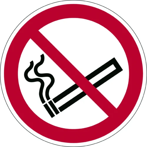 Smoking prohibited’ Ø430mm self-ad.