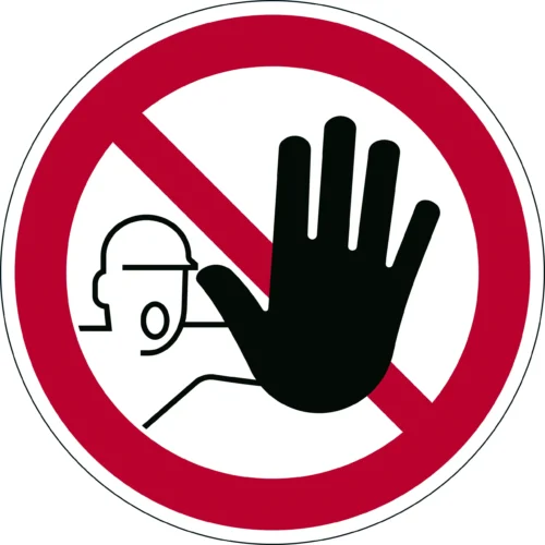 Entry prohibited’ Ø430mm self-ad.