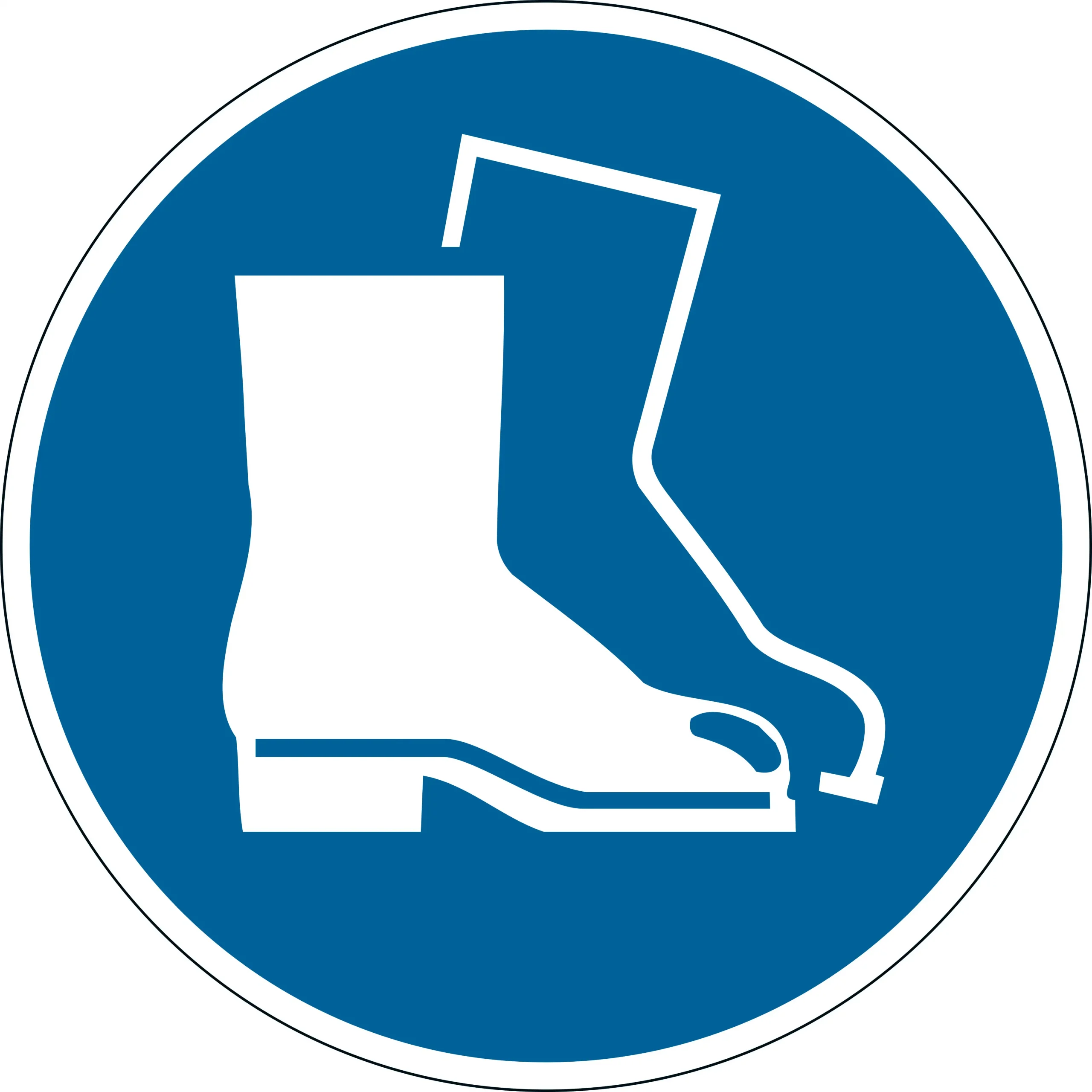 Use foot protection' Ø430mm self-ad.