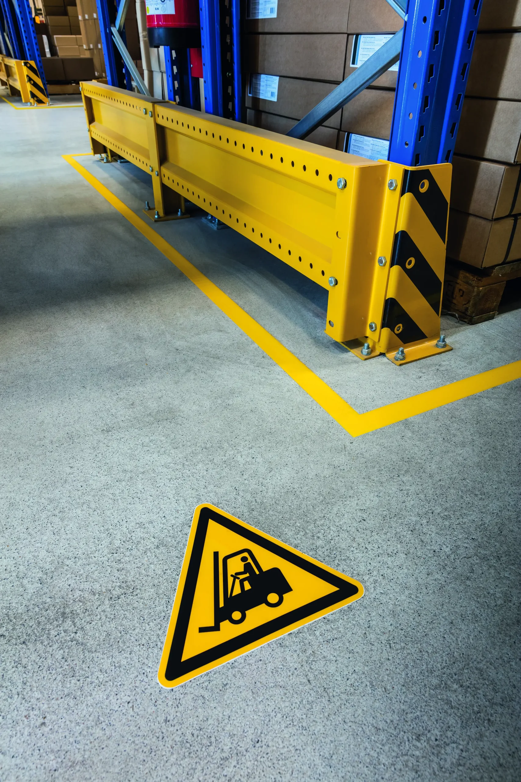 Caution! Forklifts' 430x430mm self-ad.