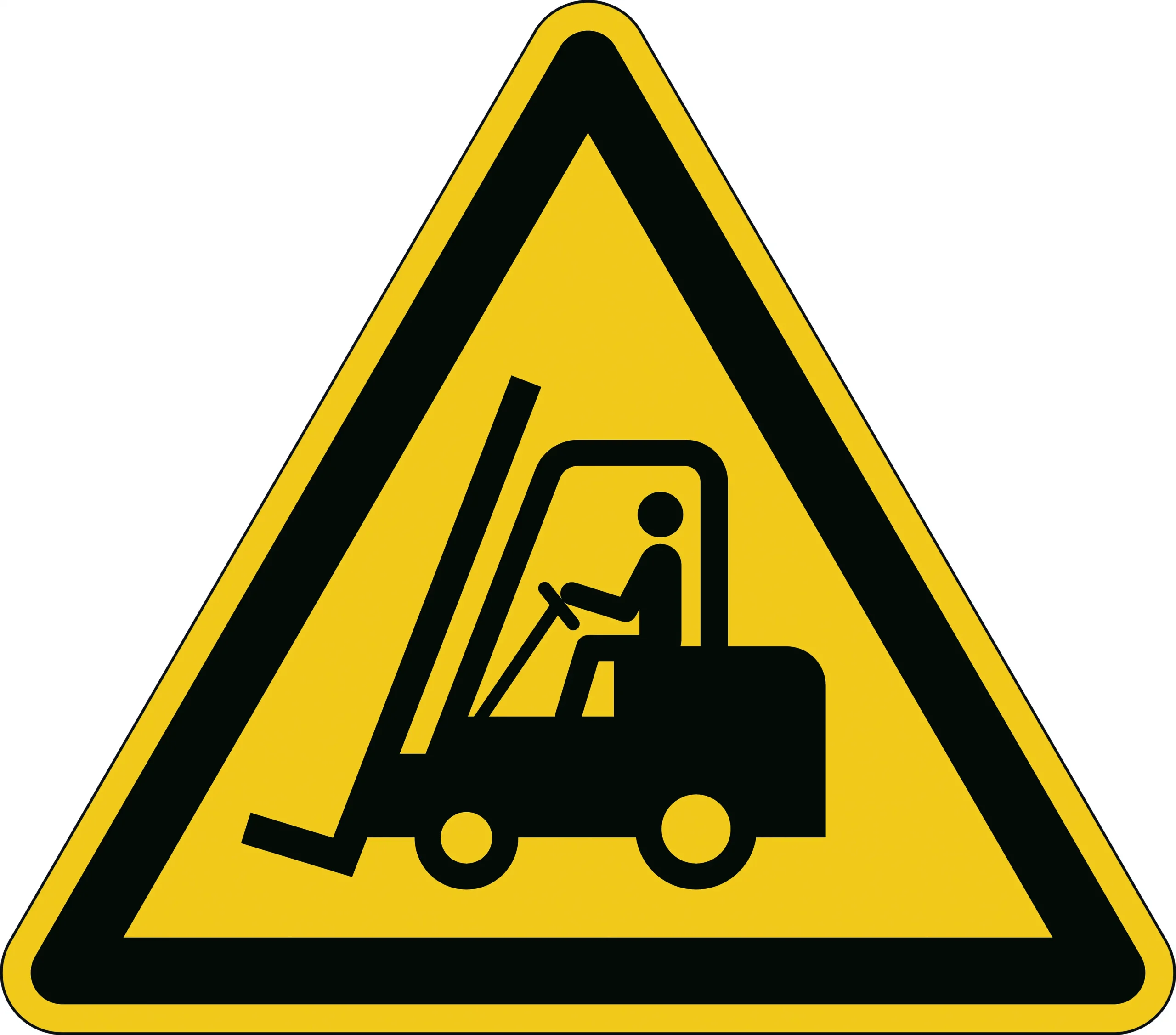 Caution! Forklifts' 430x430mm self-ad. - Image 2