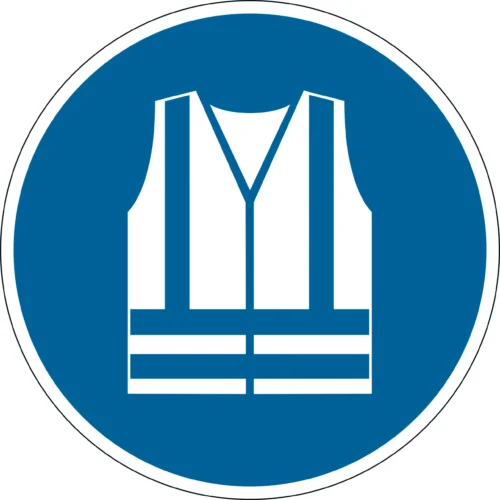 Use safety vest’ Ø430mm self-ad.
