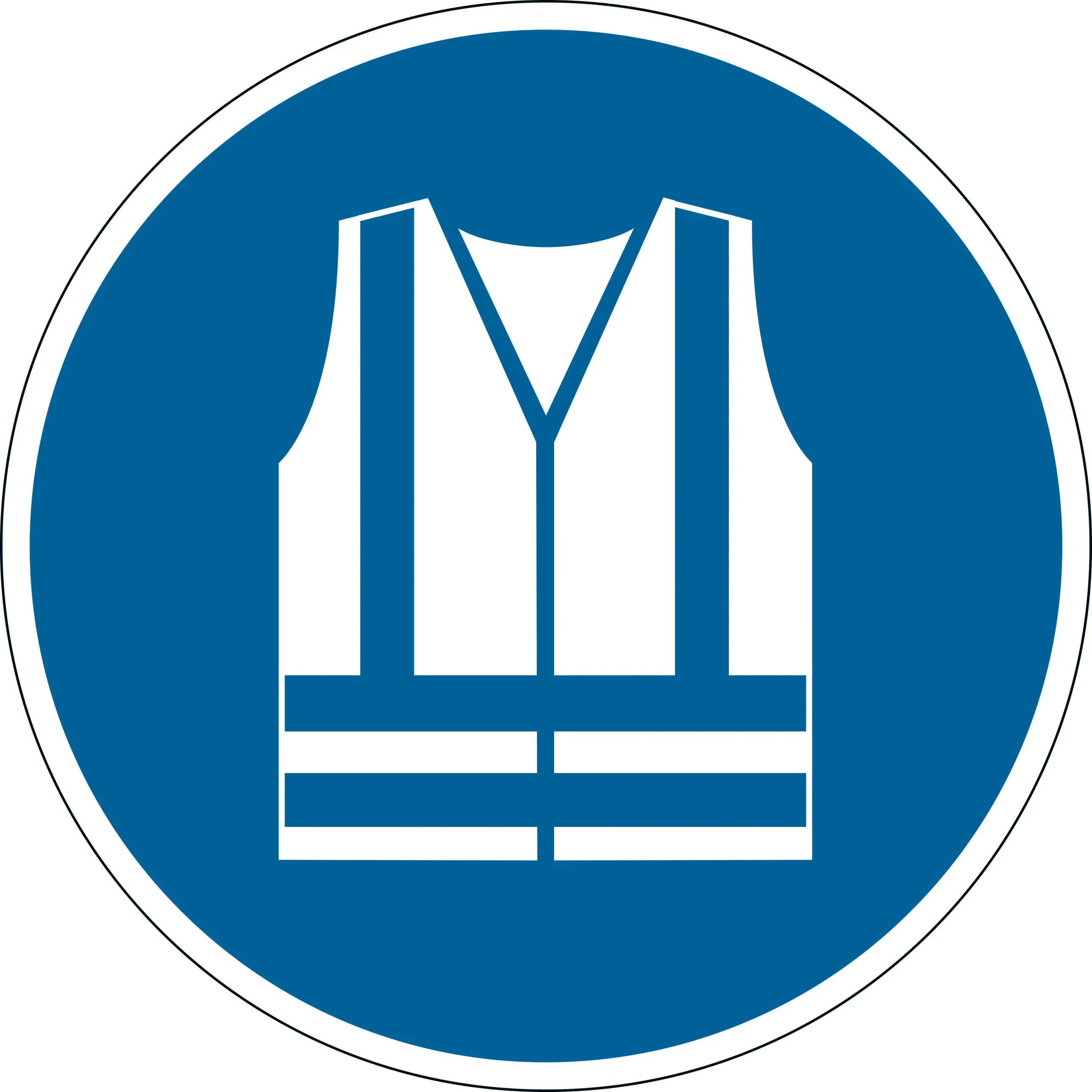 Use safety vest' Ø430mm self-ad.
