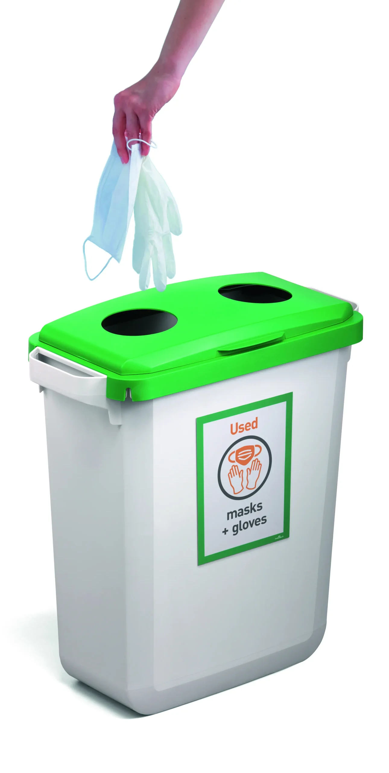 Hinged lid DURABIN® 60L rect. 2 holes - Image 2
