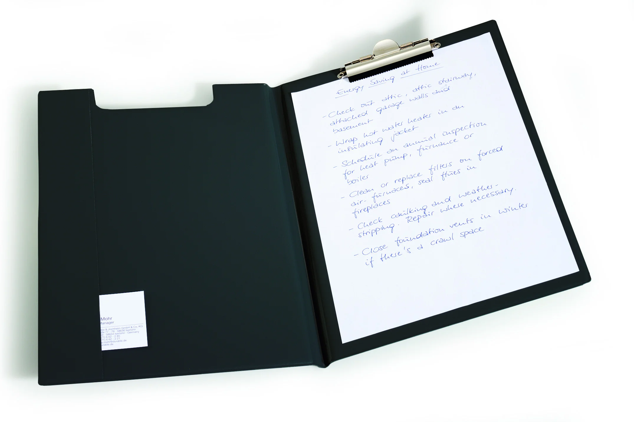 Clipboard folder A4 with inside pocket