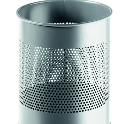 Waste basket metal 15L round perforation