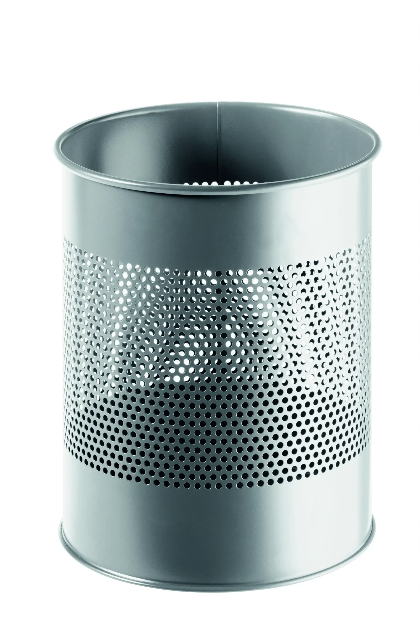 Waste basket metal 15L round perforation
