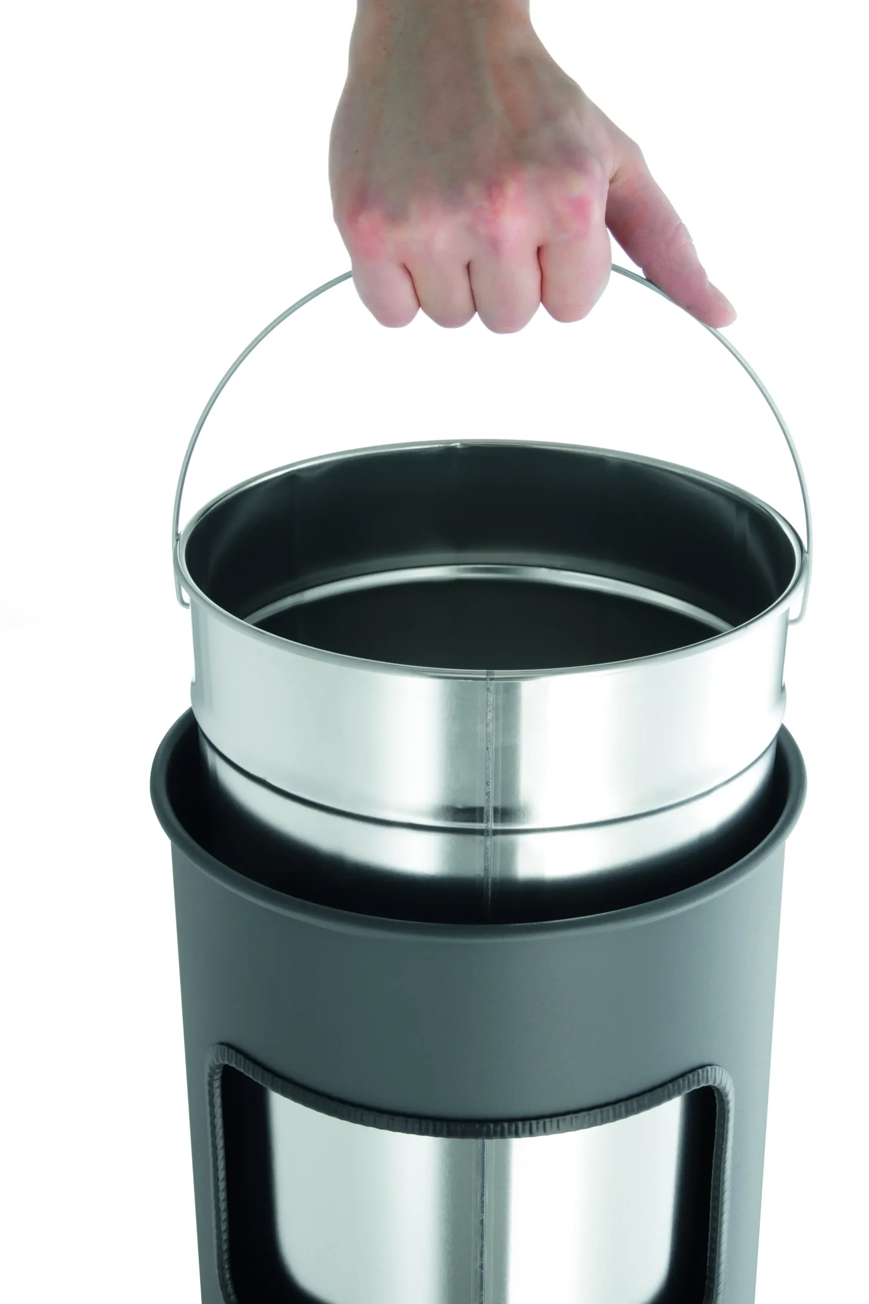 Waste basket metal 17L round ashtray - Image 7