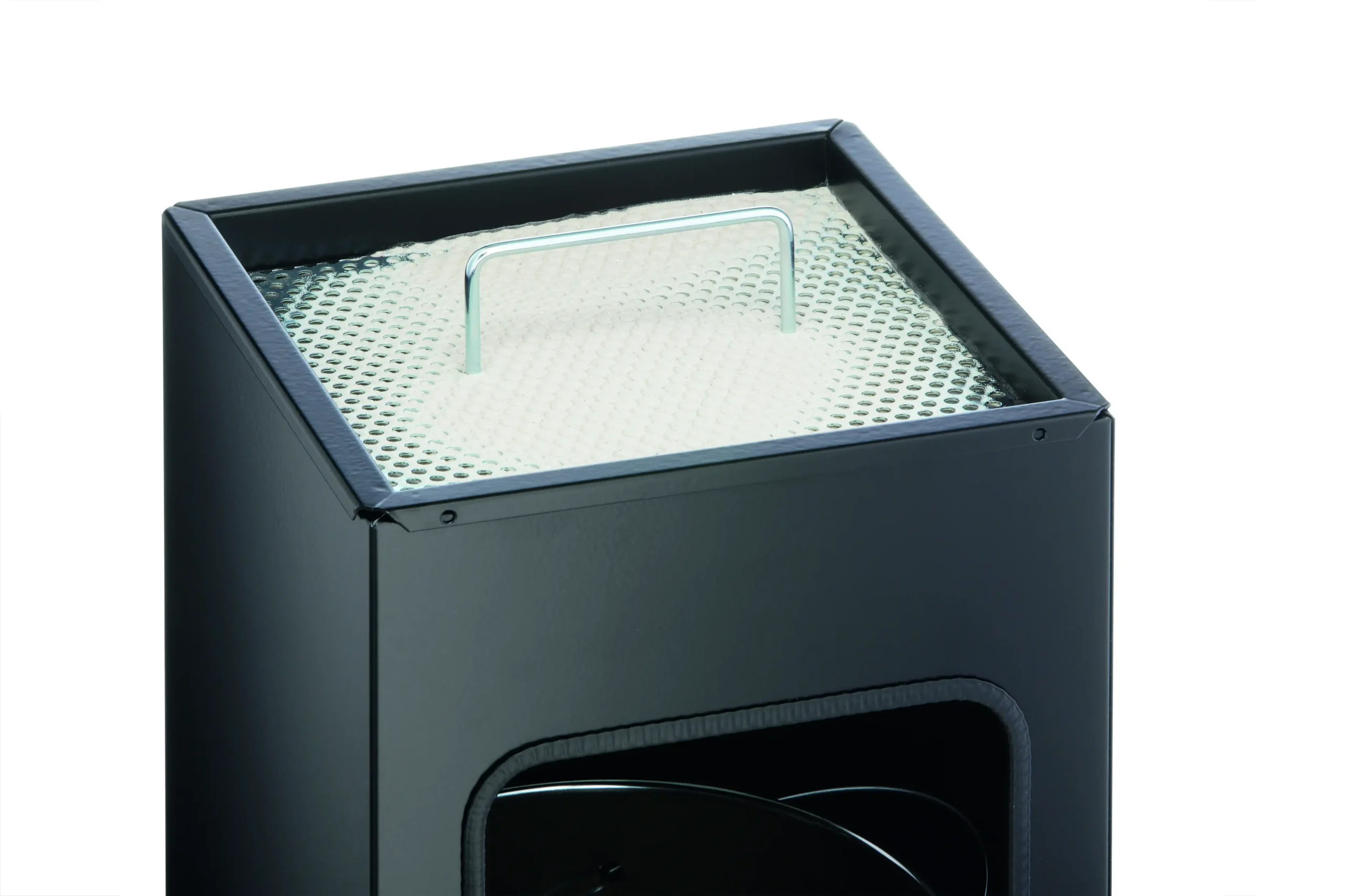 Waste basket metal 17L square ashtray - Image 6