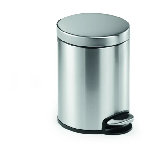 Pedal bin stainless steel 5L round