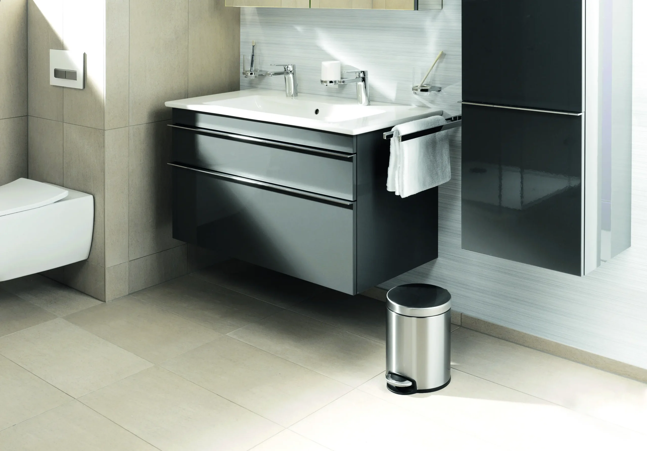 Pedal bin stainless steel 5L round - Image 2