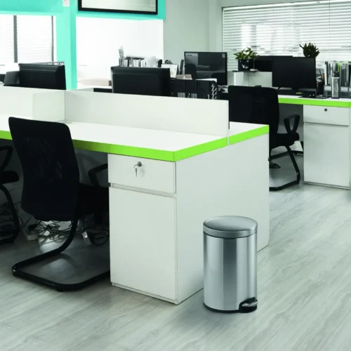 Pedal bin stainless steel 12L round