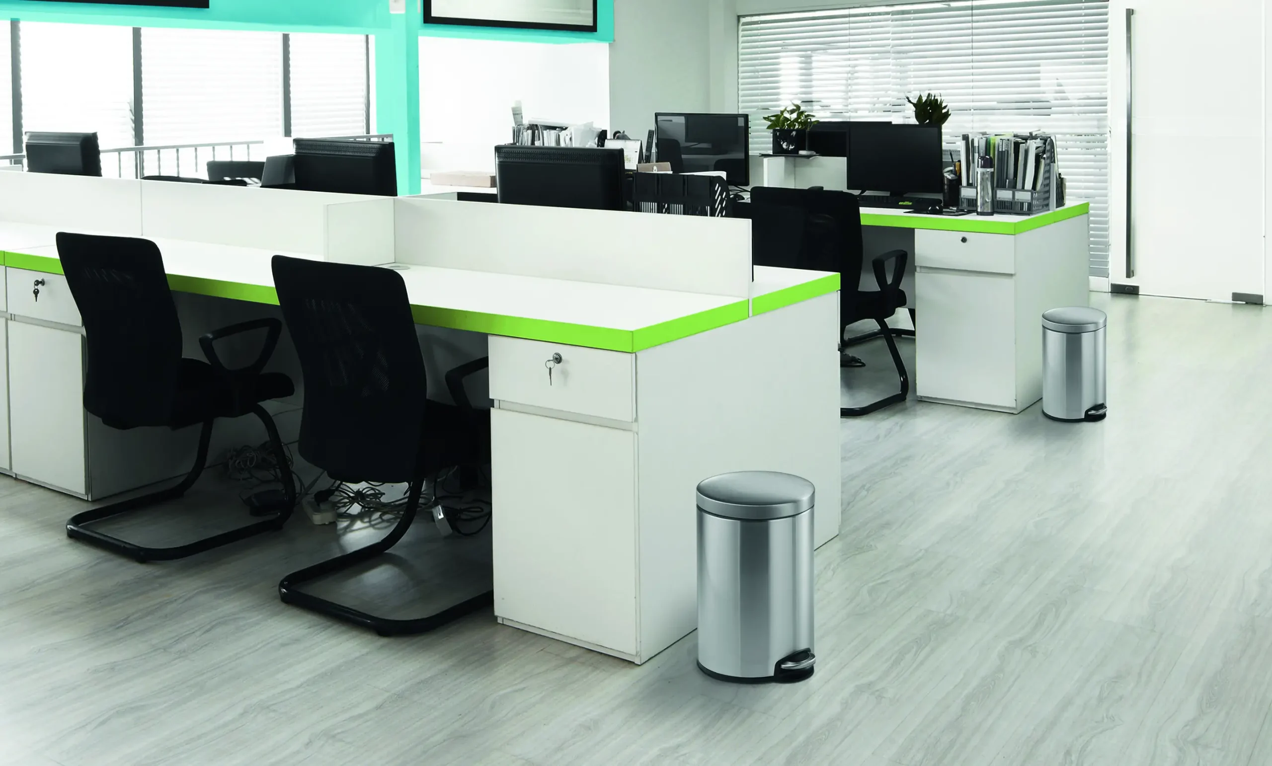 Pedal bin stainless steel 12L round
