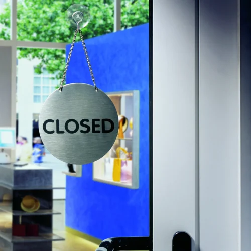 Reversible PICTO ”OPEN/CLOSED” Ø130mm