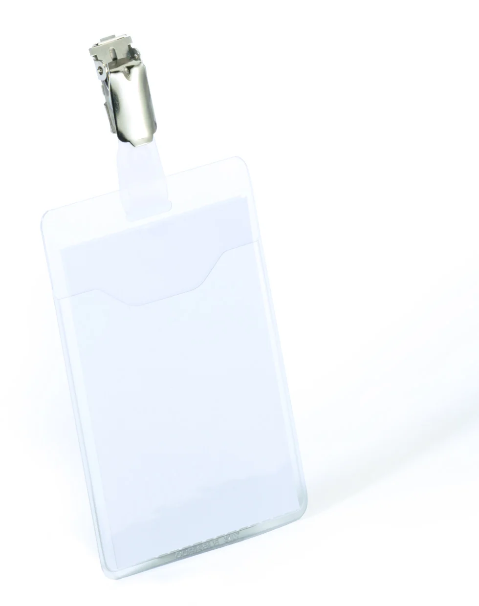 Name badge 90x60mm clip partial cover
