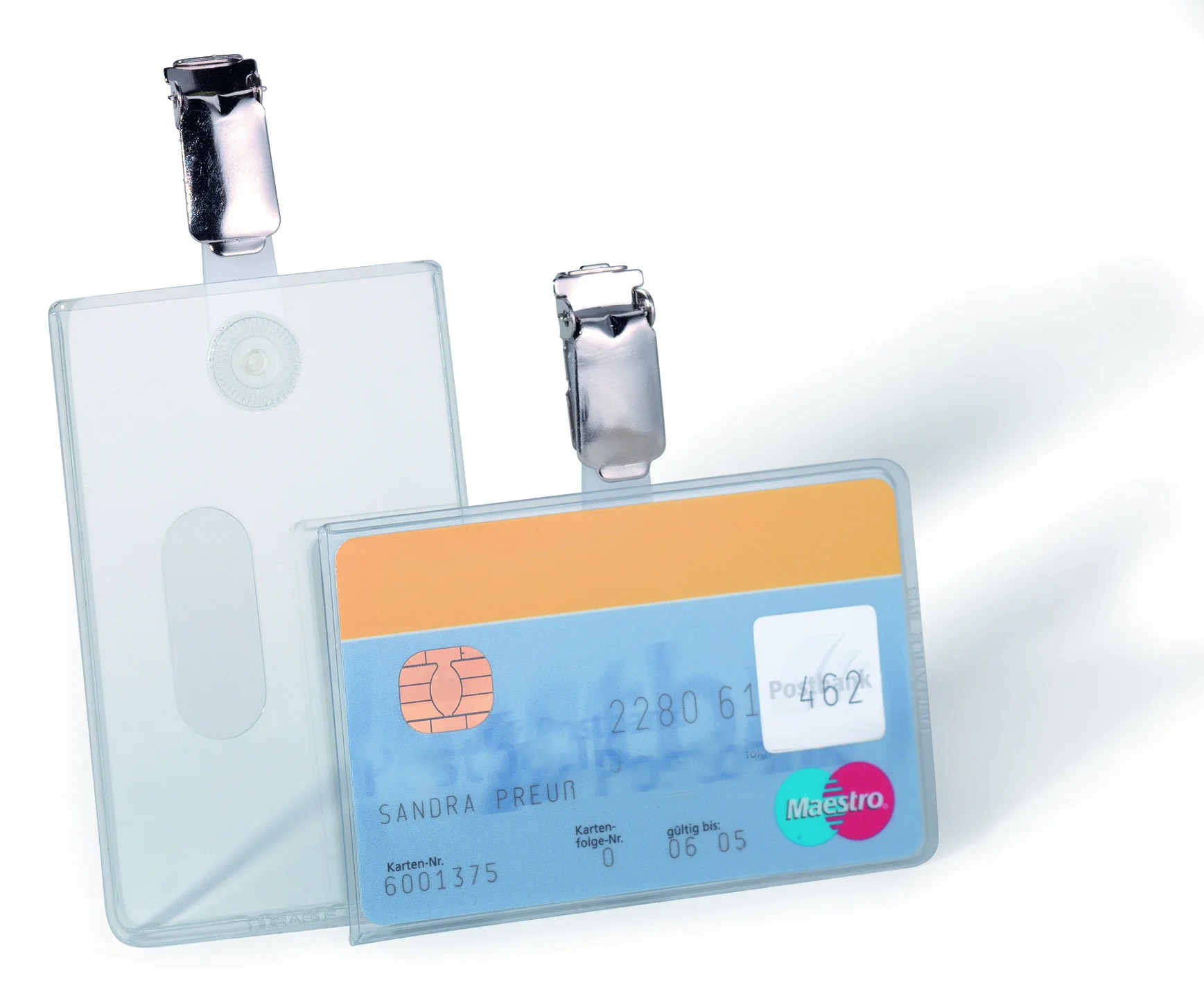 ID card cover clip 1 card