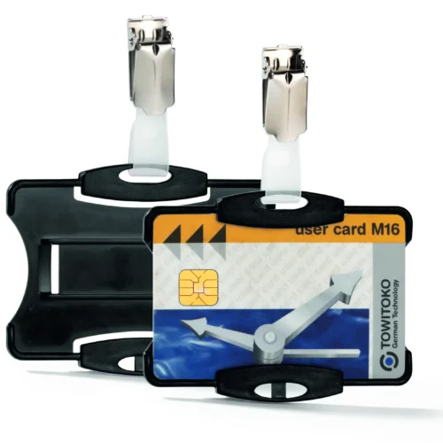 ID card holder with clip 1 card
