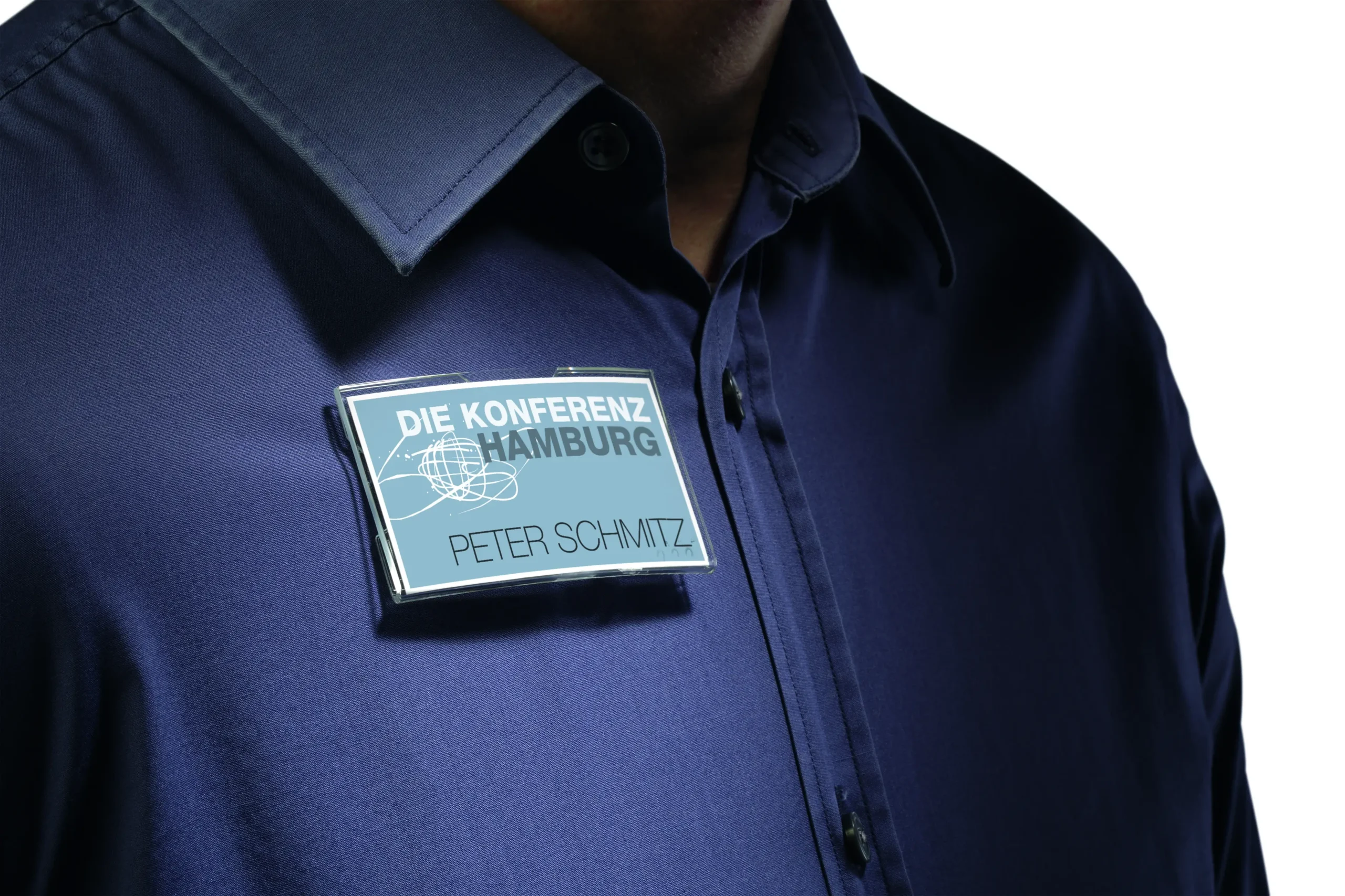 Name badge KONVEX 40x75mm magnet - Image 2