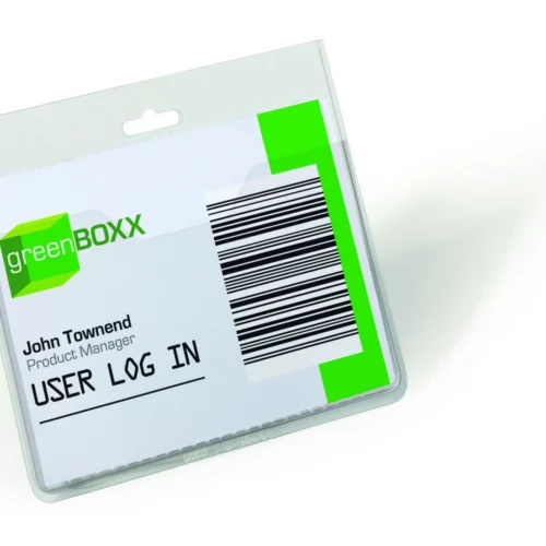 Name badge 60x90mm Euro perf, partial
