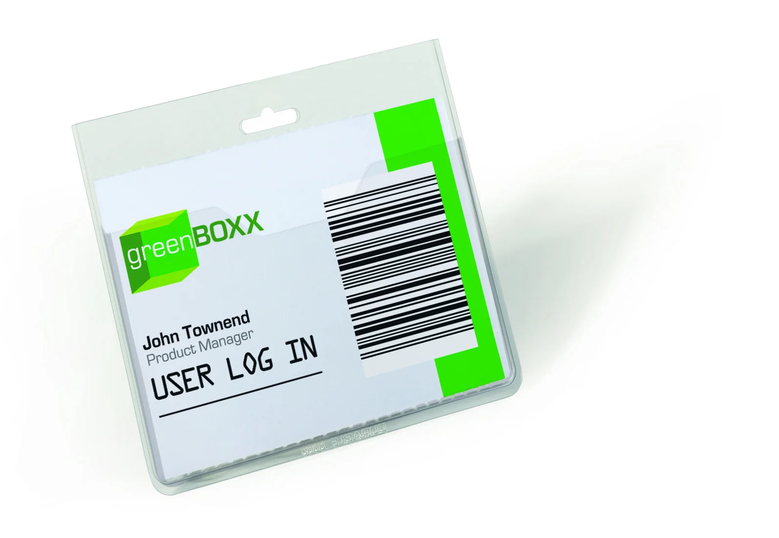 Name badge 60x90mm Euro perf, partial