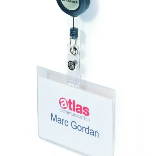 Name badge 60x90mm badge reel