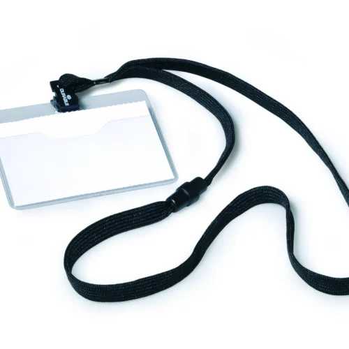 Name badge 60x90mm textile lanyard 10