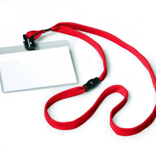 Name badge 60x90mm textile lanyard 10