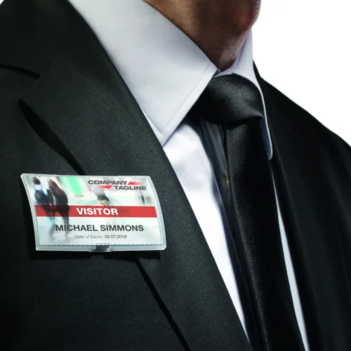 Name badge CLICK FOLD 40x75mm magnet PP