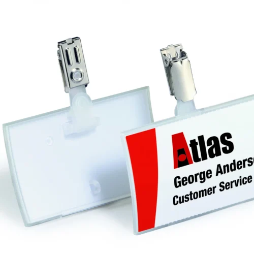 Name badge CLICK FOLD 54x90mm clip PP