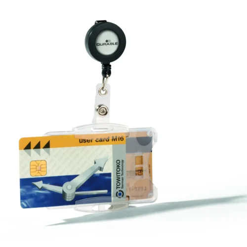 ID card holder badge reel 2 cards