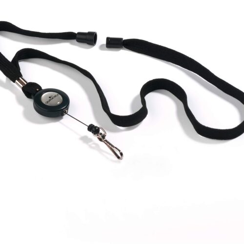 Text.lanyard 10 badge reel+spr.hook s.pk