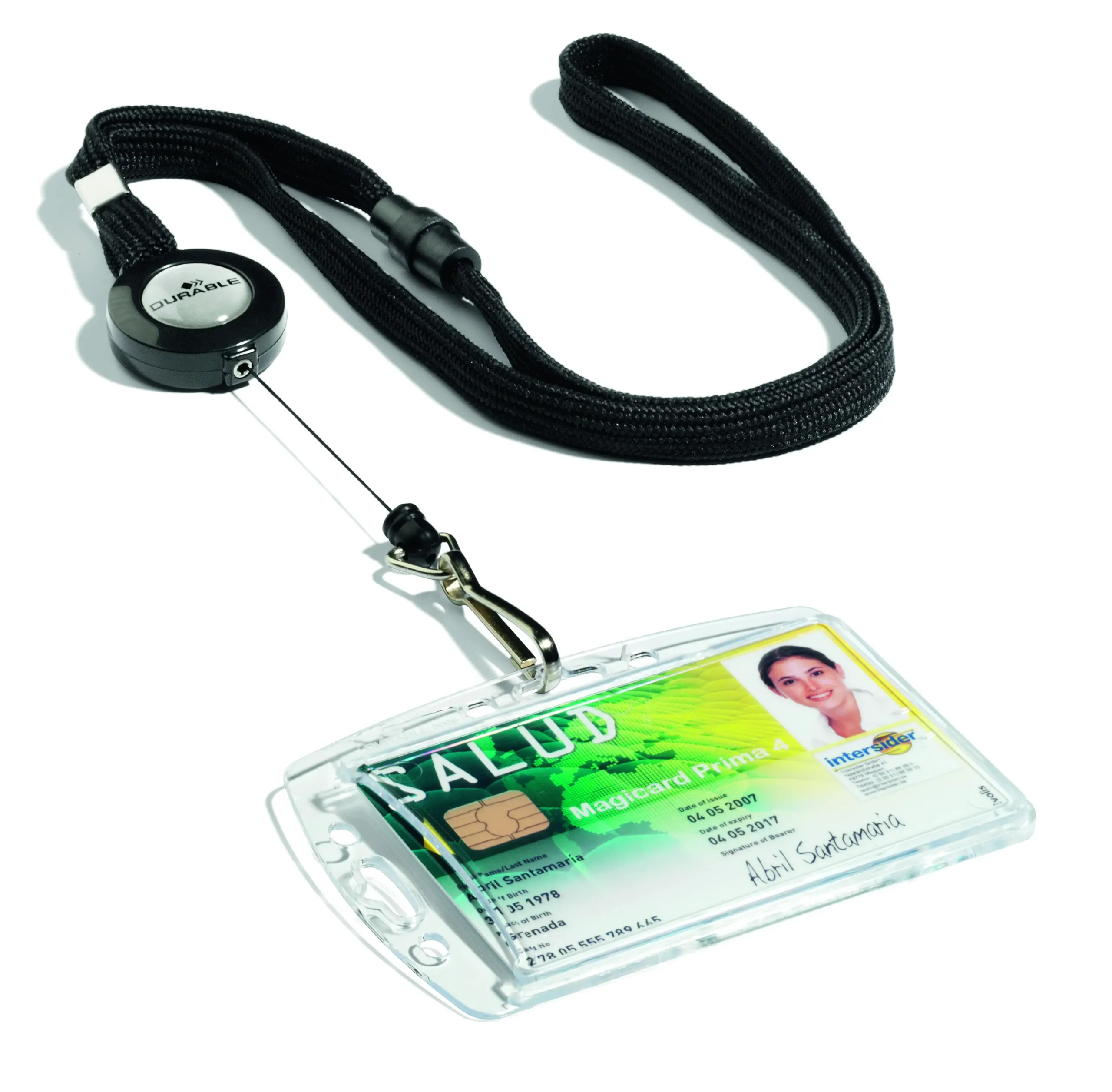 Text.lanyard 10 badge reel + spring hook - Image 3