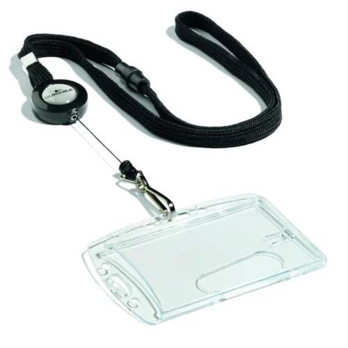 Text.lanyard 10 badge reel + spring hook