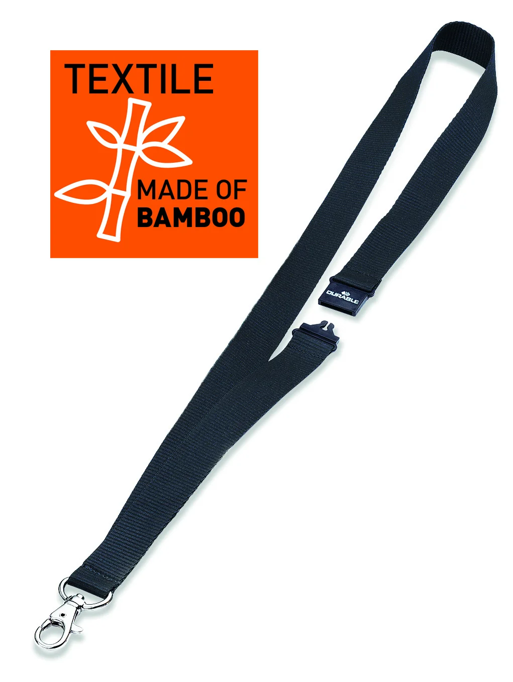Textile lanyard 20 ECO carabiner