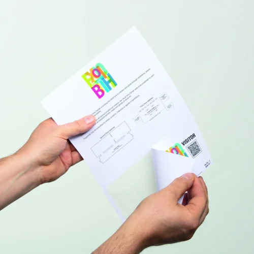 Name bdg VISITOR BADGE 97x86mm Euro