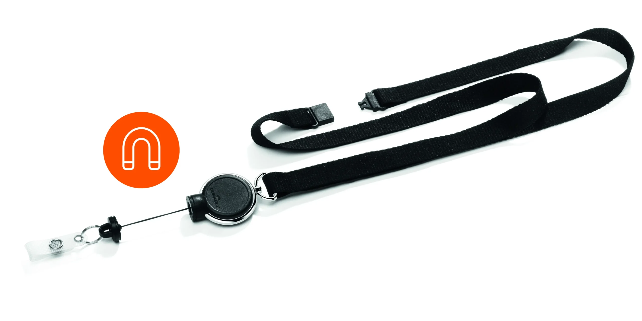 Text.lanyard 15 badge reel EXTRA STRONG