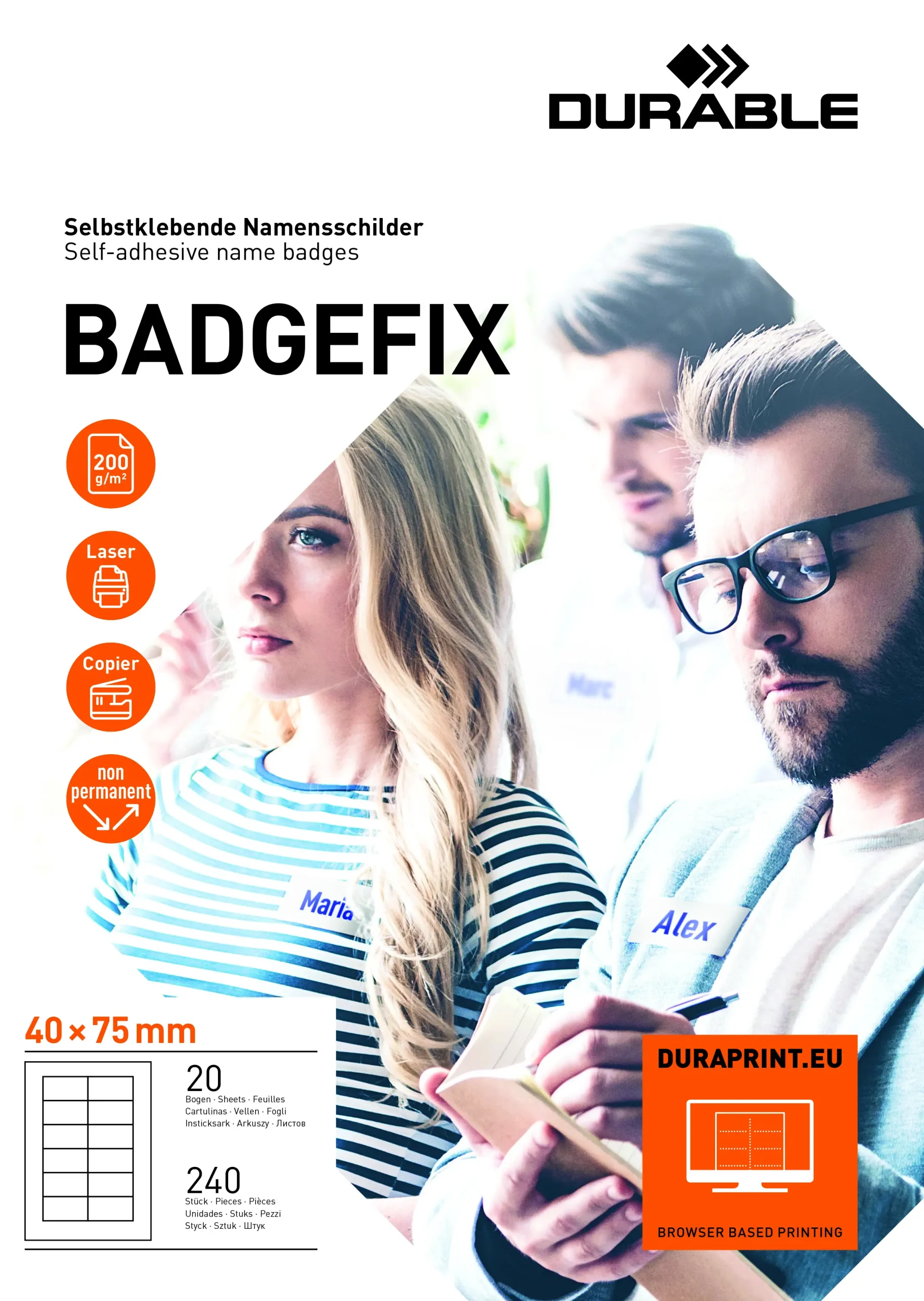 Text. name bdg BADGEFIX 40x75mm self-ad