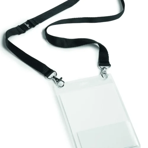 Name badge A6 text. lanyard 20 DUO PP