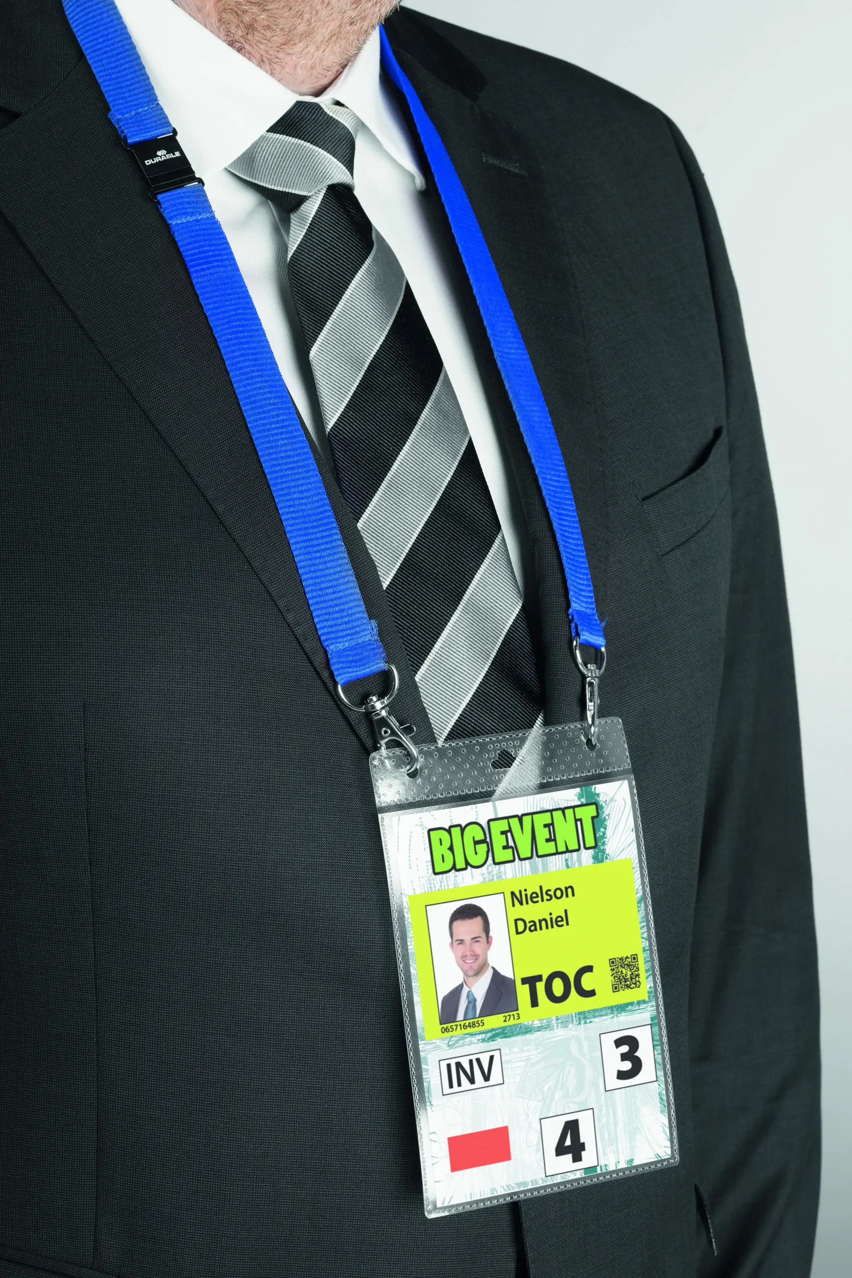 Name badge A6 text. lanyard 20 DUO PP - Image 3