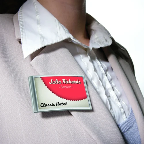 Name badge CLASSIC 34x74mm magnet