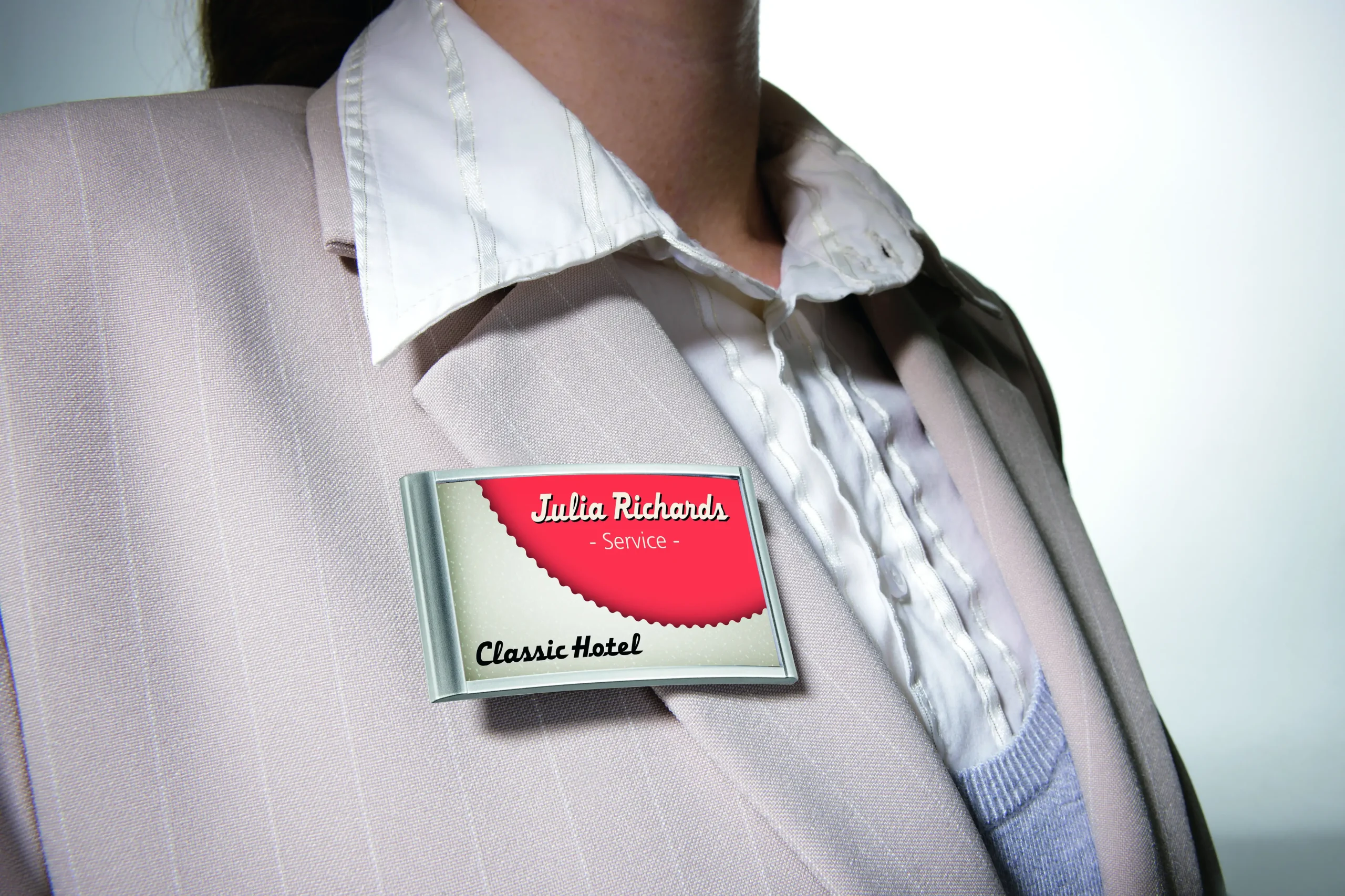Name badge CLASSIC 34x74mm magnet