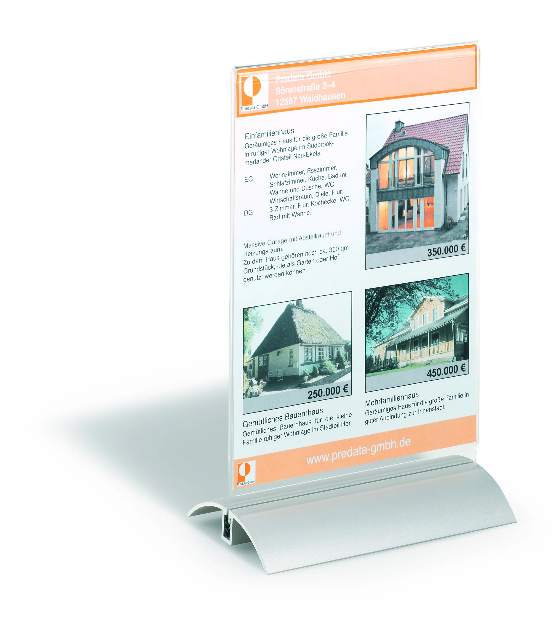 Table display PRESENTER A5 portrait
