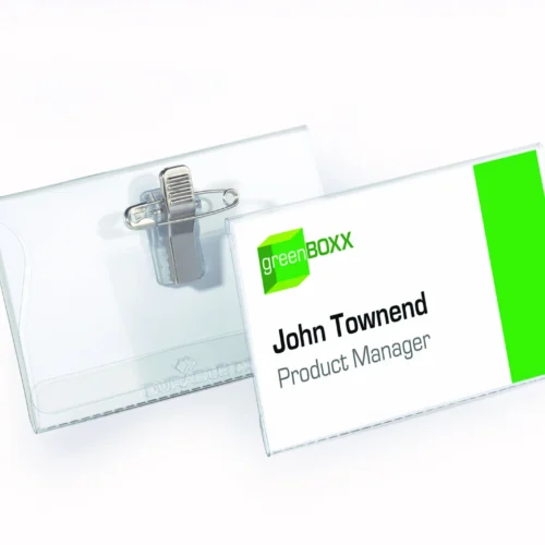 Name badge 54x90mm combi clip small pack
