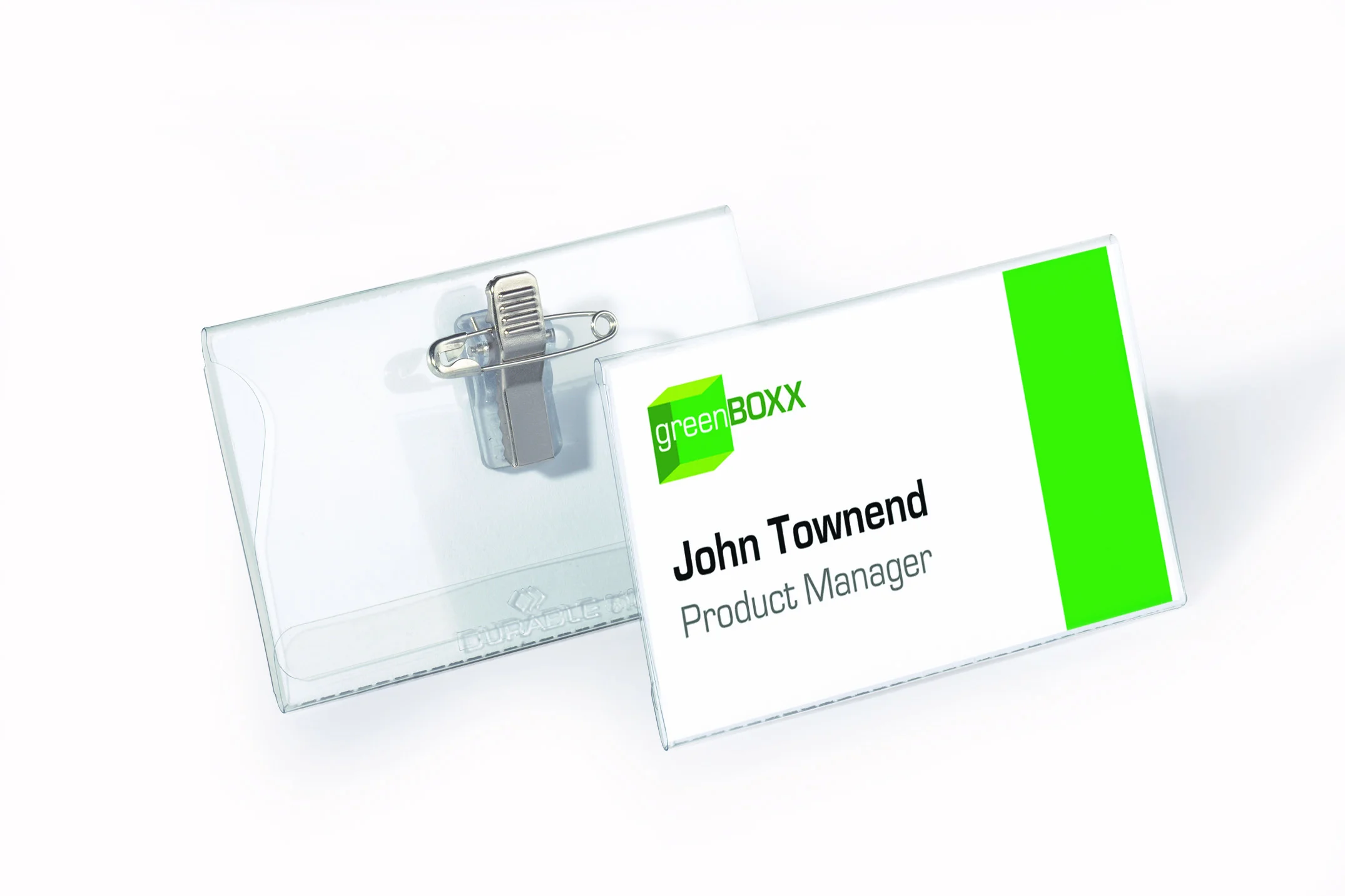 Name badge 54x90mm combi clip small pack