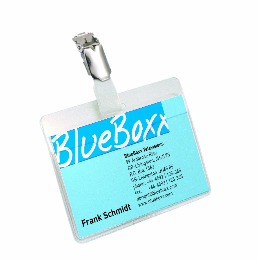 Name badge 60x90mm partial cover s. pack