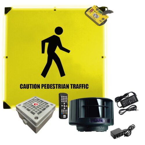 Occupancy Sensor for Low Overhead Detection & 60 cm LED Sign Combo with Audible Alarm