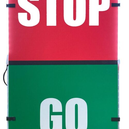30.5cmx 61cm Single Sided LED Sign, STOP & GO, with smart sensor Combo